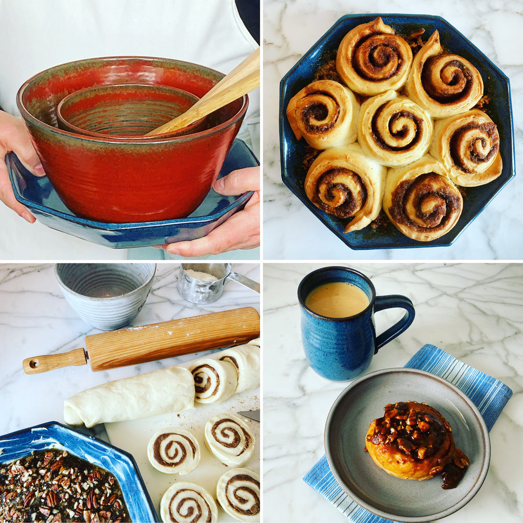 Decadent Quick and Easy Sticky Cinnamon Buns in our Deep Baking Plate